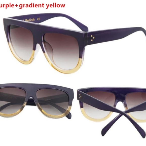 IN STOCK!!! Cat eye yellow and purple gradient - Picture 1 of 7